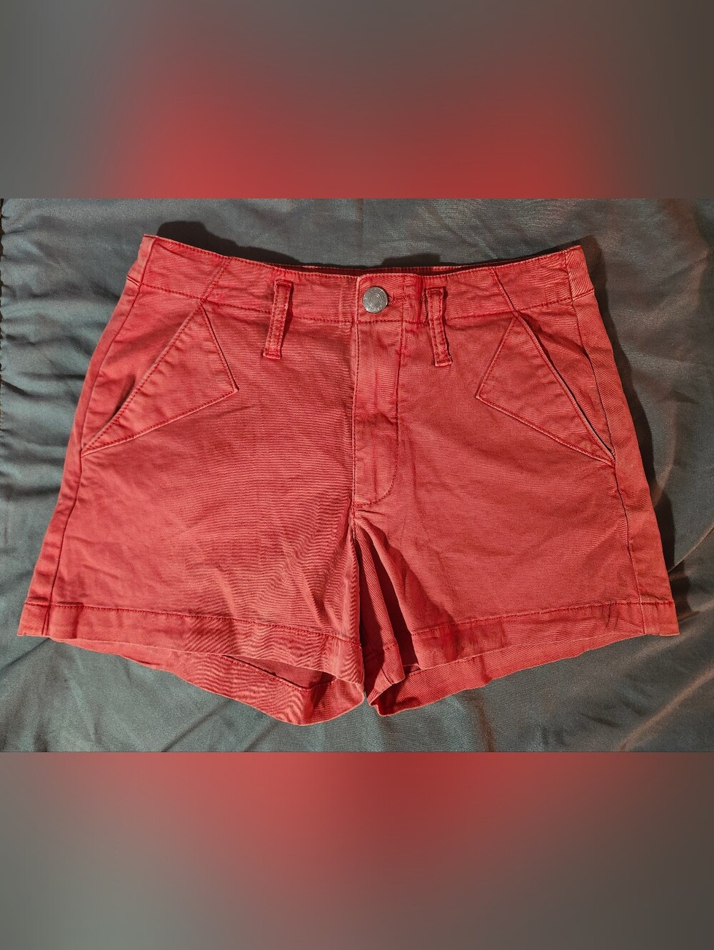 Kut from the Kloth Coral Pink Cotton Blend Jean Shorts